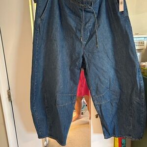 Blue Denim Barrel Jeans